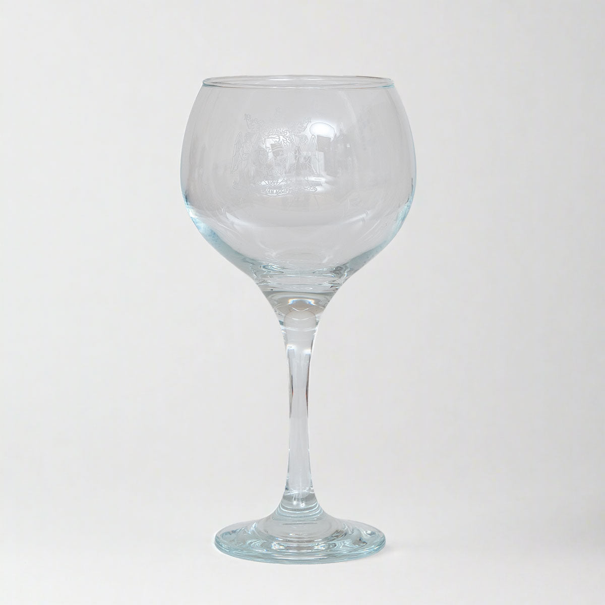 Gin glass with St Thomas Crest or Guys crest engraved