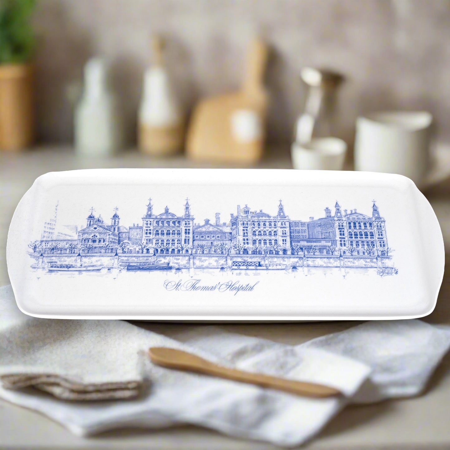 Sandwich Tray St Thomas Hospital in Blue/Grey