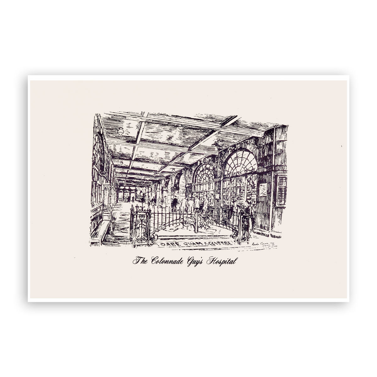 The Colonnade, Guy's Hospital Print