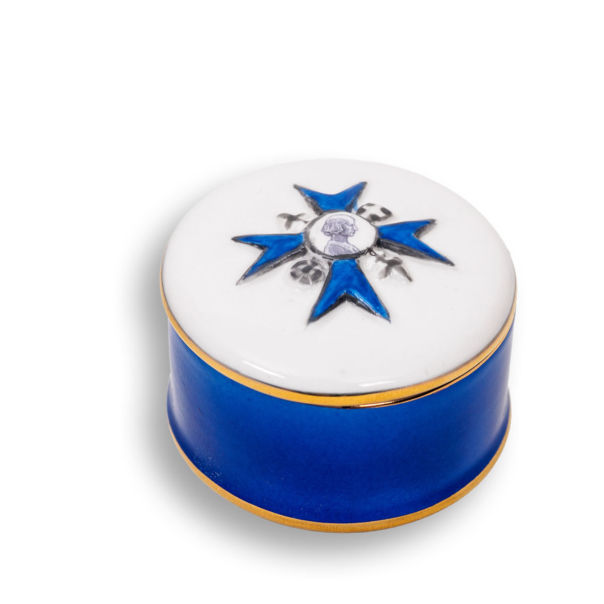 China Trinket Box with Nightgale badge