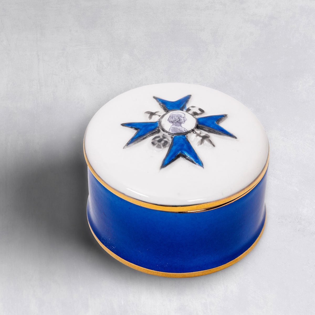 China Trinket Box with Nightgale badge