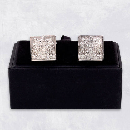 Cuff Links Chrome Guy's Hospital Shield