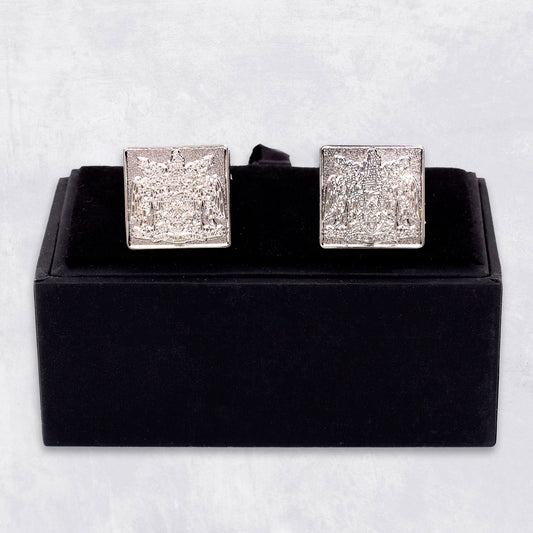 Cuff Links Chrome Guy's Hospital Shield