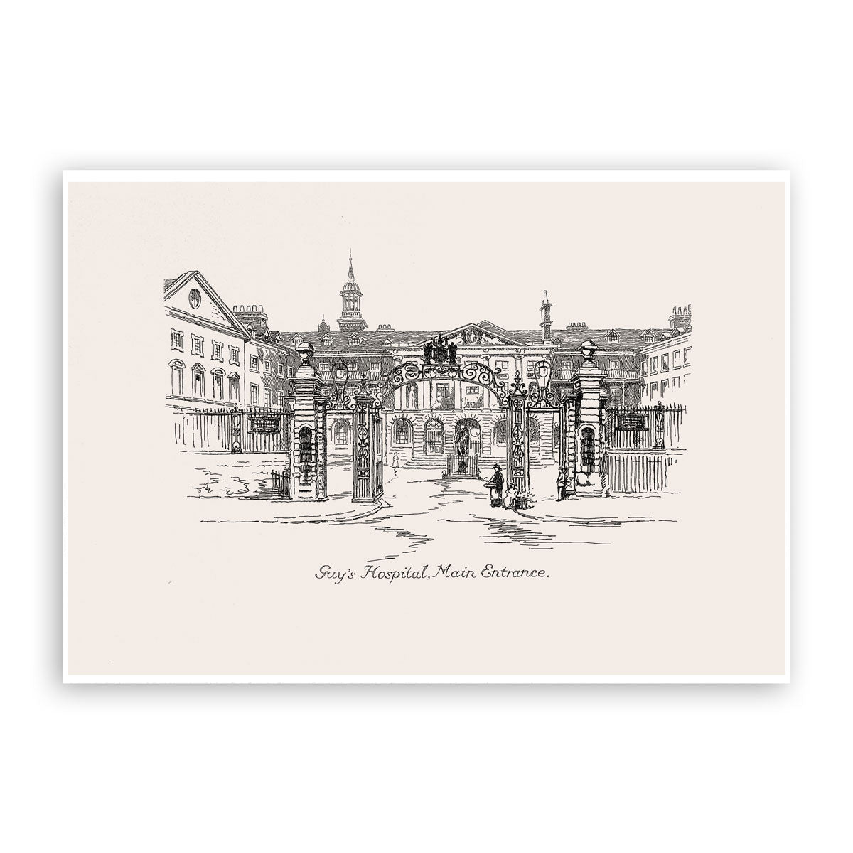 Main Entrance, Guy's Hospital Print