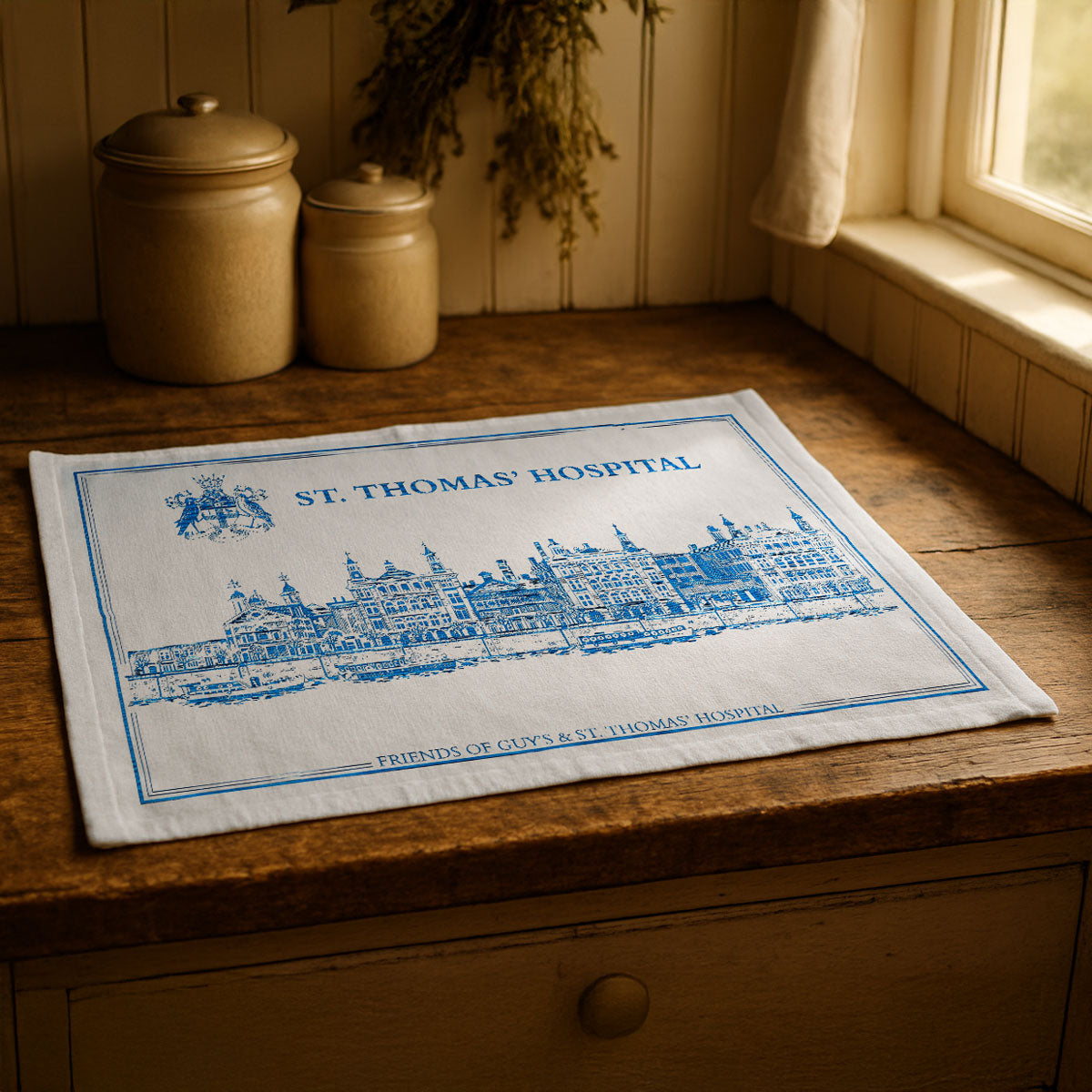 T-Towel St Thomas' Hospital Print (Navy)