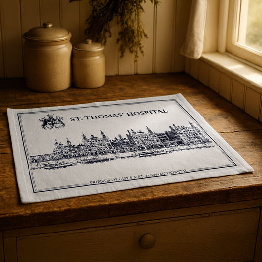 T-Towel St Thomas' Hospital Print (Black)